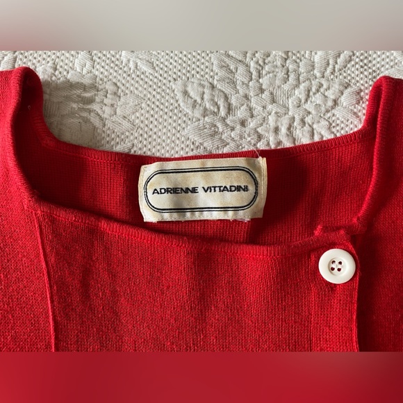 Adrienne Vittadini Vintage Square Neck Sweater Sz S - Picture 3 of 3